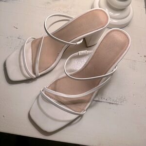 White Fox Boutique white 3" heels